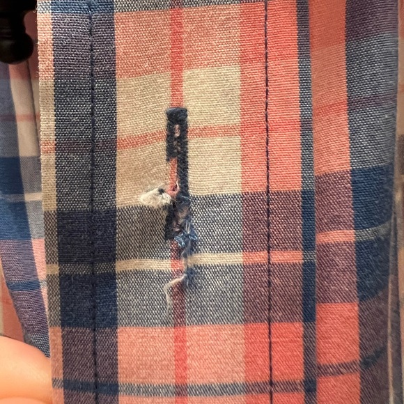 Southern Tide Gingham Long Sleeve Button Down - Picture 5 of 6